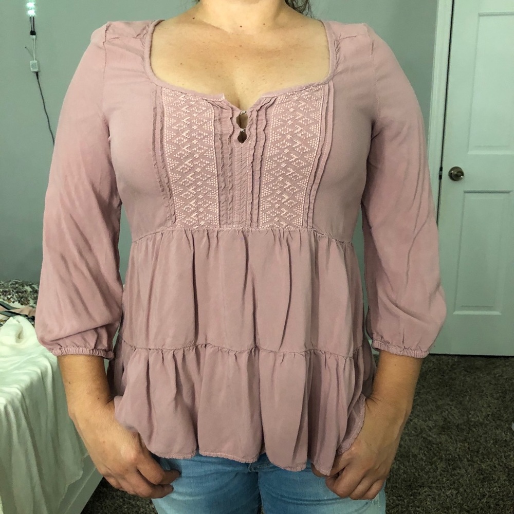 Purple detailed top